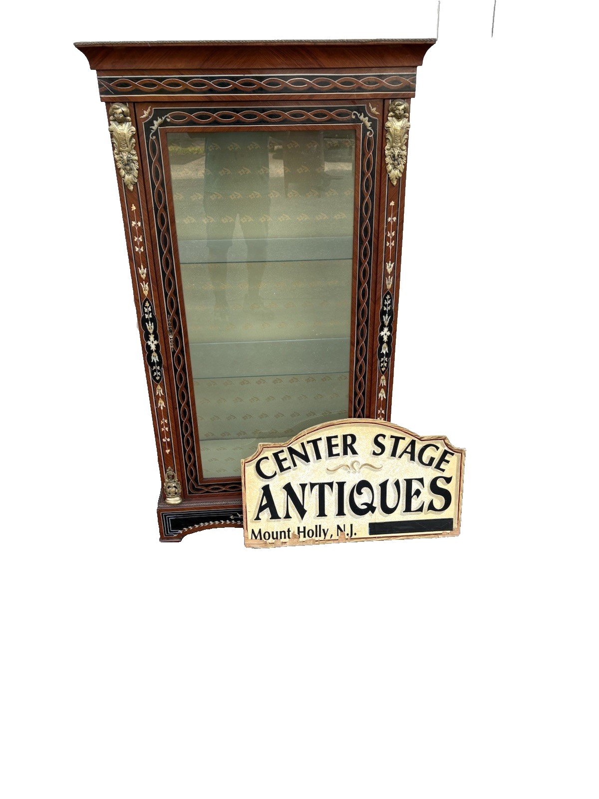 66959 Louis XV Curio China Cabinet with Bronze Ormalu