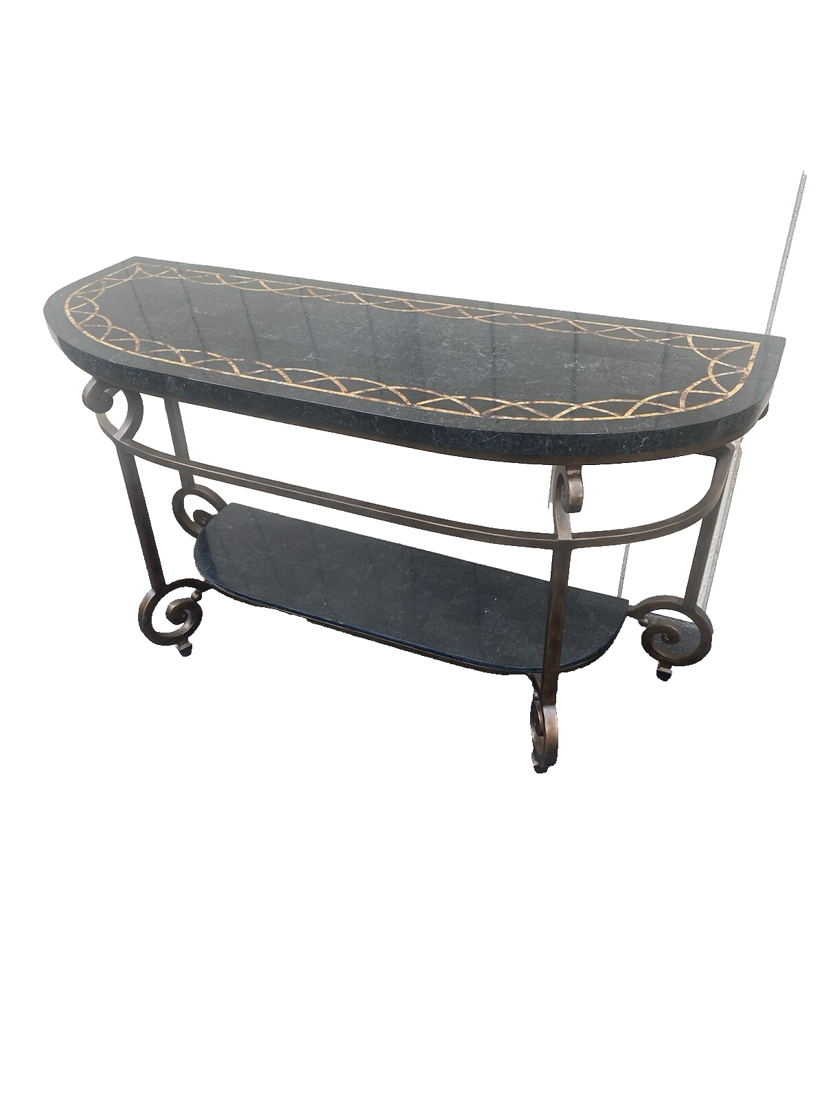 65584 Decorator  Marble Top Console Table Stand Sideboard Server