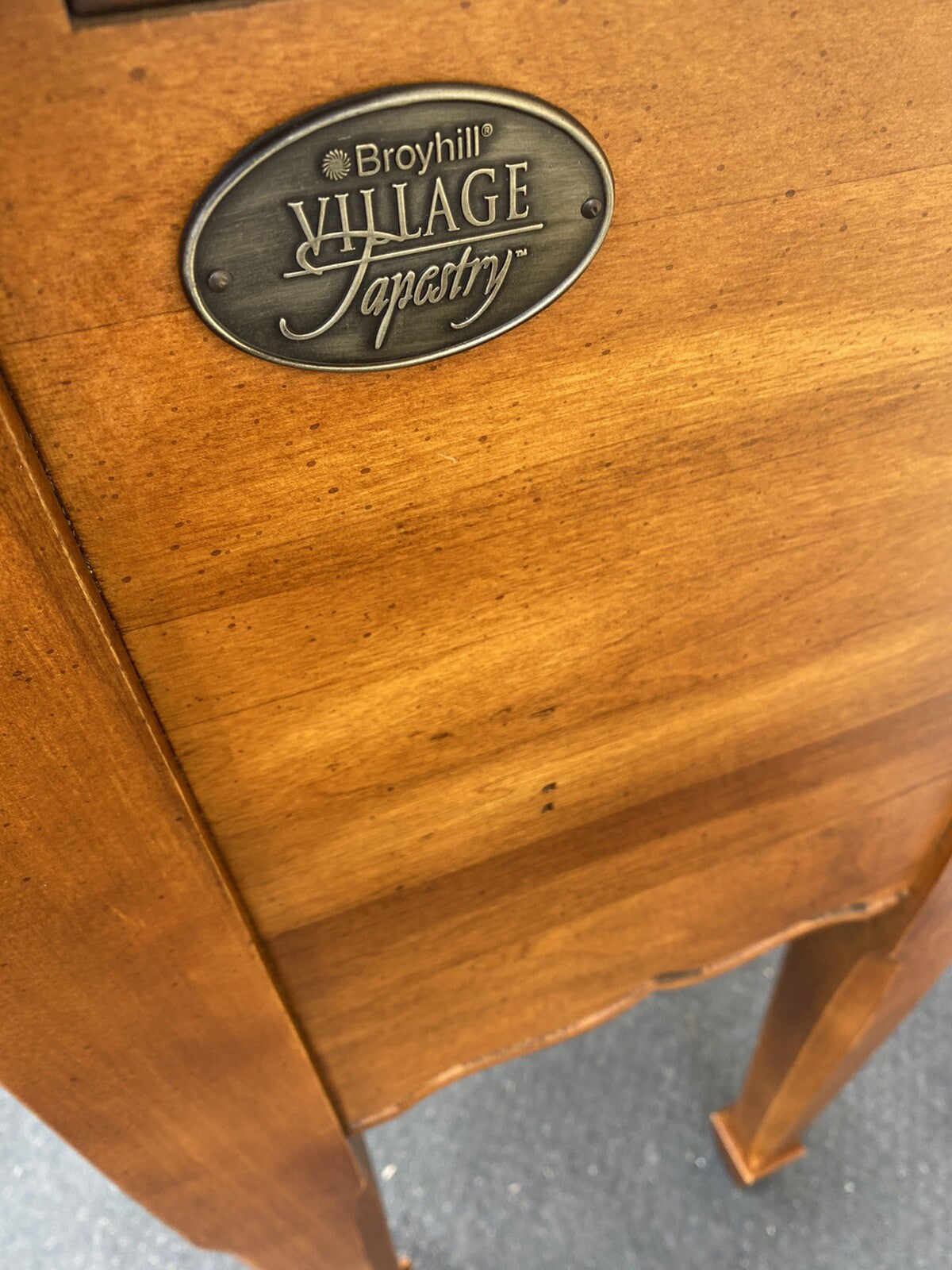 65831   Cherry Broyhill Village Tapestry Sideboard Server Cabinet