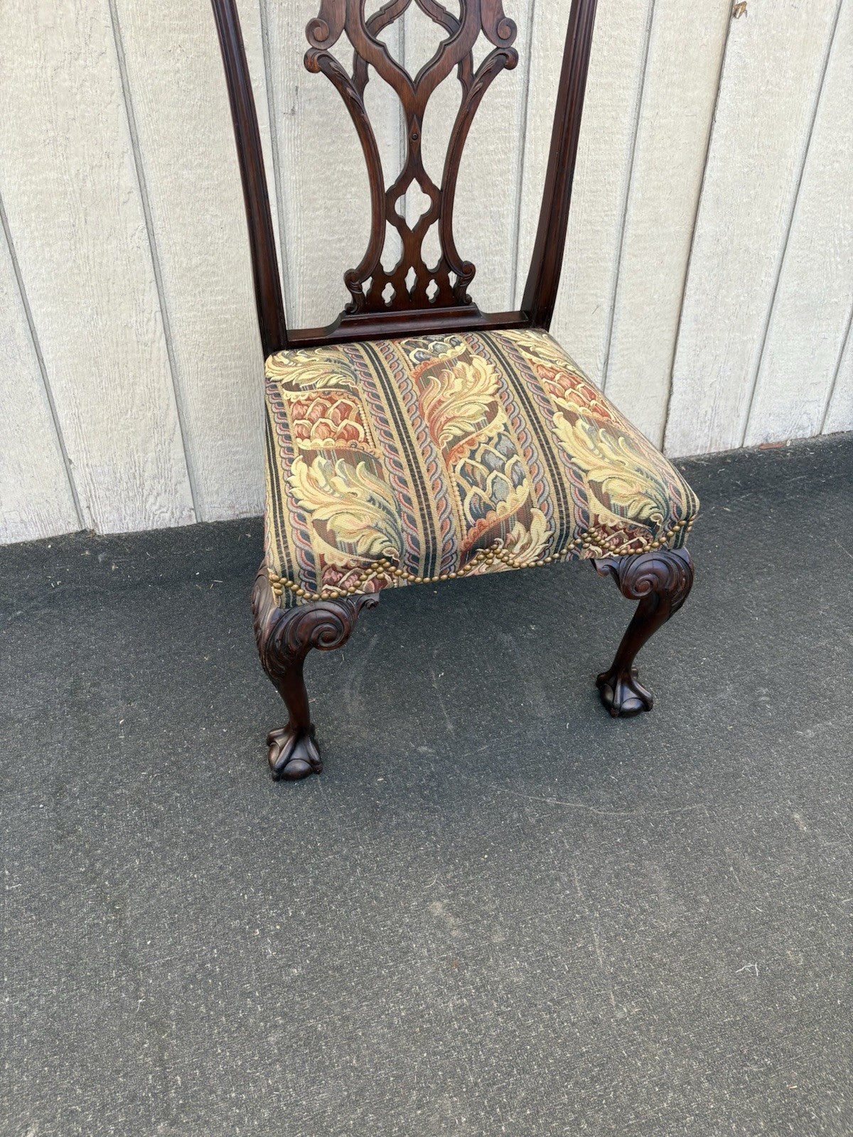 66710 Mahogany Chippendale Claw Foot Side Chair