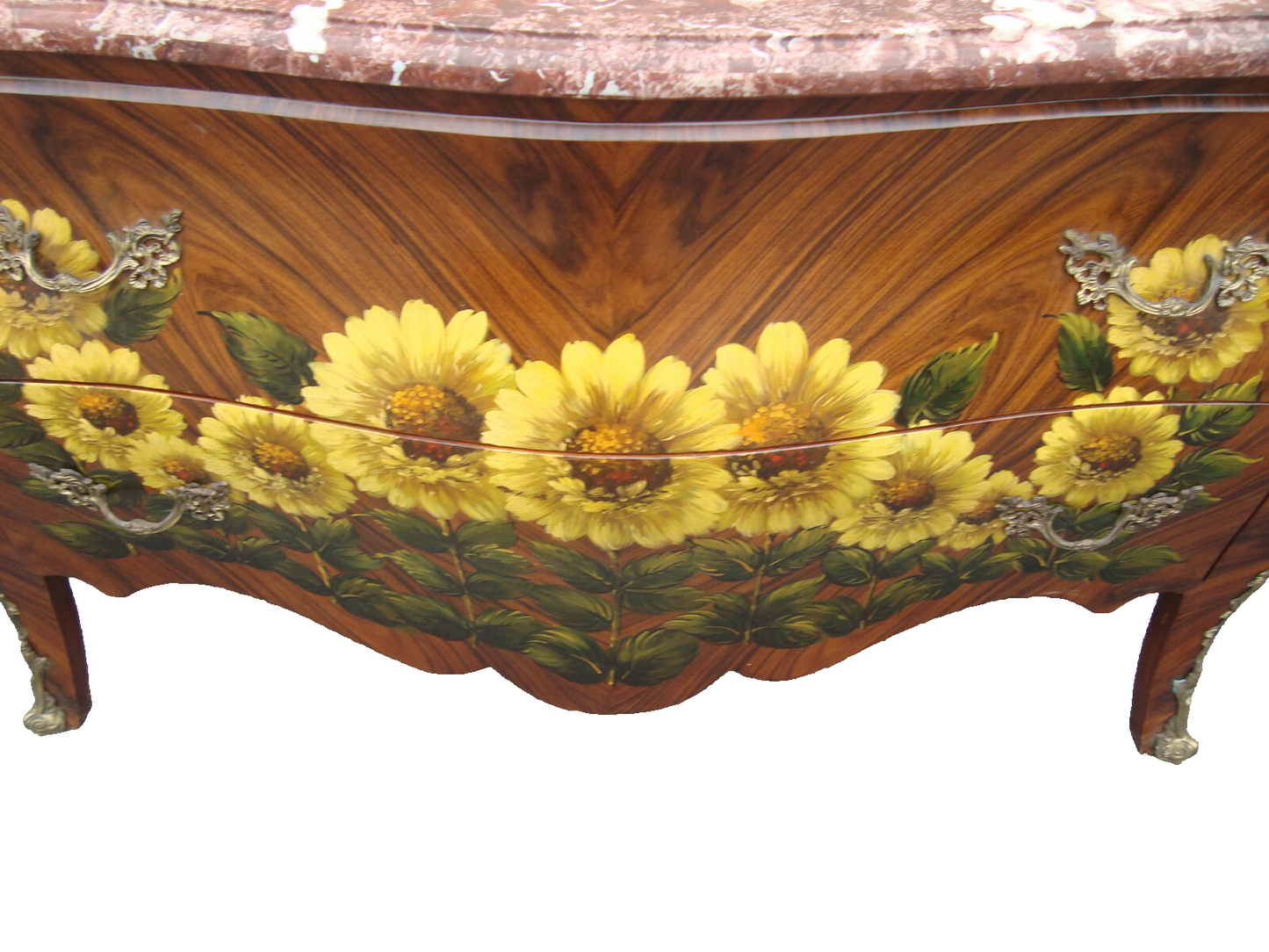 61625 Hand Painted Decorator Bathroom  Double Sink Cabinet