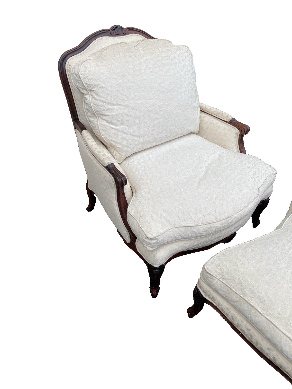 66418 NORWALK Furniture French Country Armchair w/ Ottoman Stool