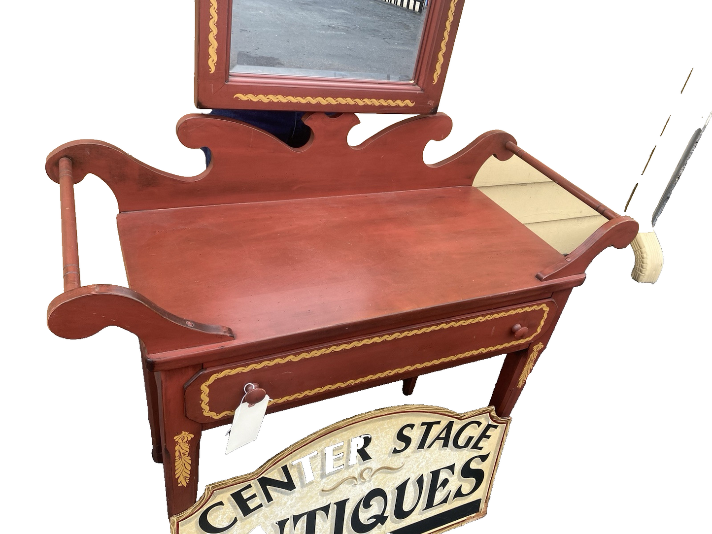 64013 Lane Furniture Lamp Table Console with Mirror