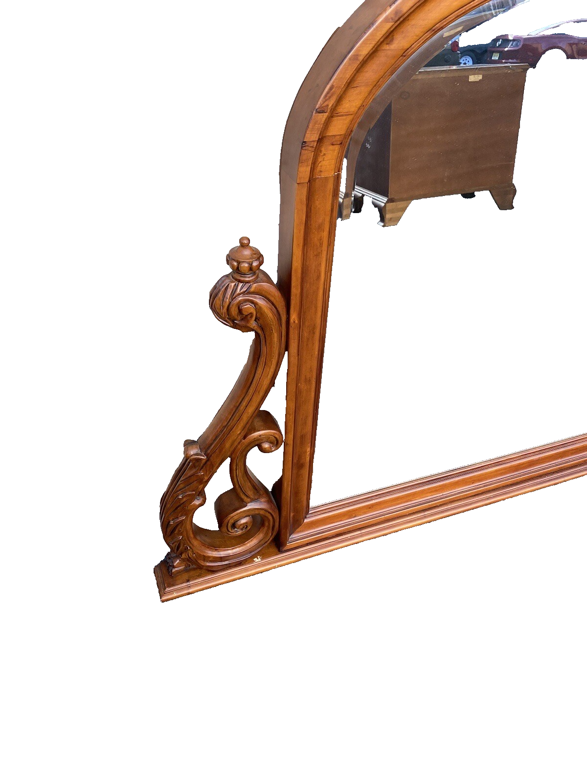 64904   PULASKI Large Beveled Dresser Mirror in Carved Frame