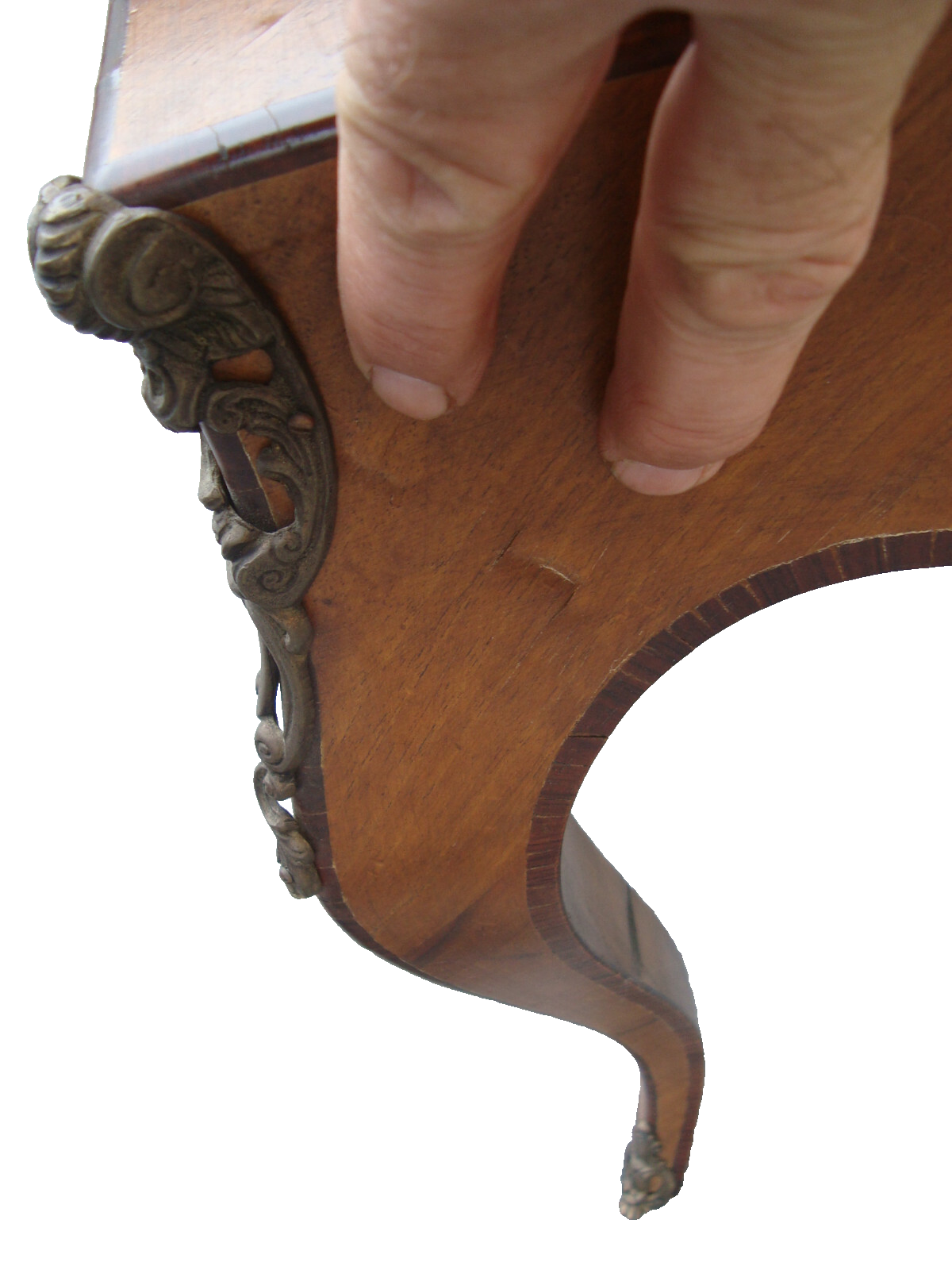 61457 Louis XV Satinwood Inlaid  Lamp Table w/ Bronze Ormalu Custom Hand Made