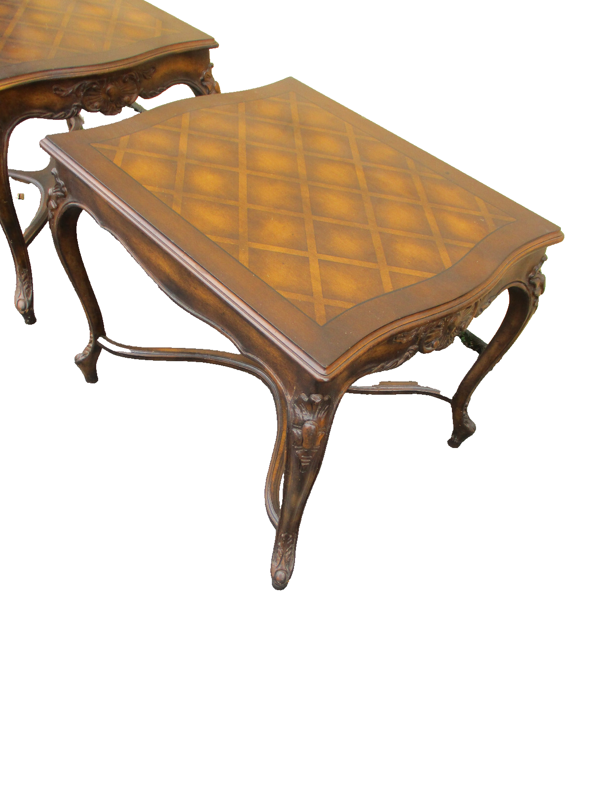 49346  Pair French Country Lamp Table Nightstand s