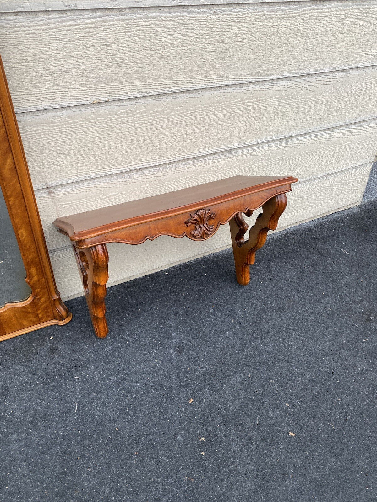 64707  Victorian Hall Mirror with Stand  Table  Pier Mirror