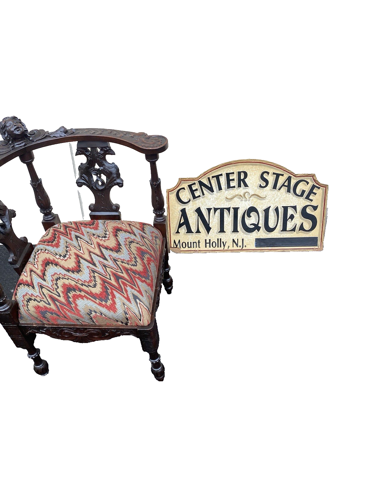 65608 CUSTOM HAND MADE Figural Corner Chair