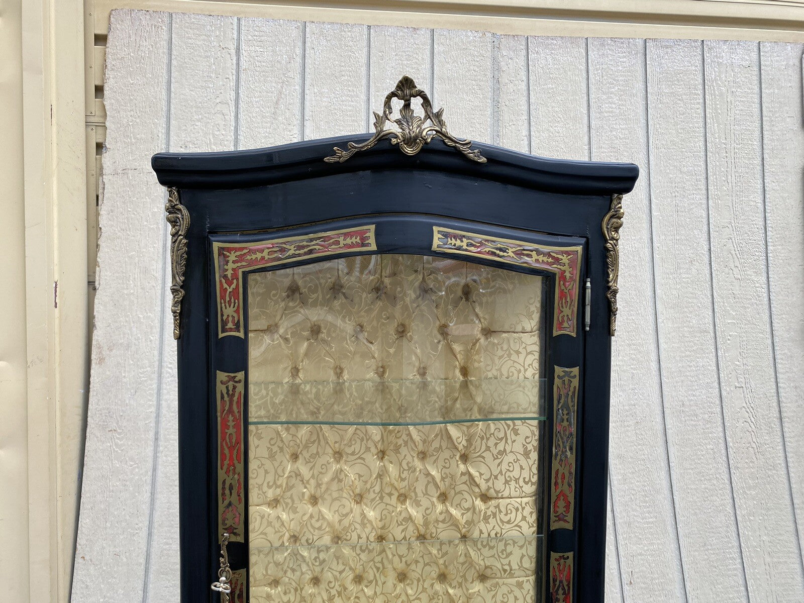 65346   Louis XV Glass Decorator Curio China Cabinet