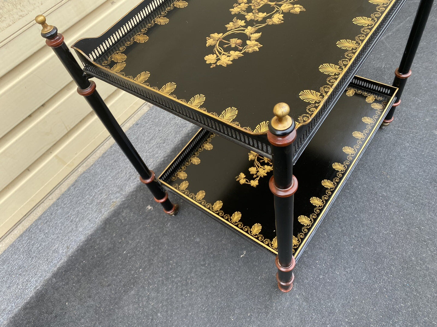 66042 Metal Decorator THE FED ERA LIST Teacart Table Stand On Wheels