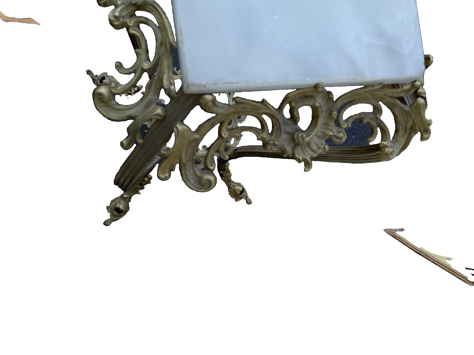 66370 Fancy Victorian Brass and Onyx Stand.