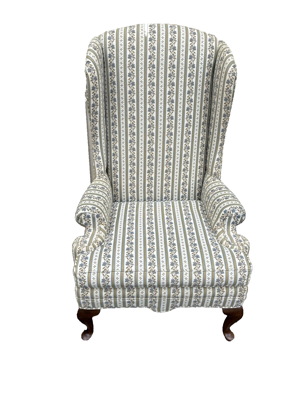 66674   Pair ETHAN ALLEN Traditional Classics Queen Anne Wing Chairs