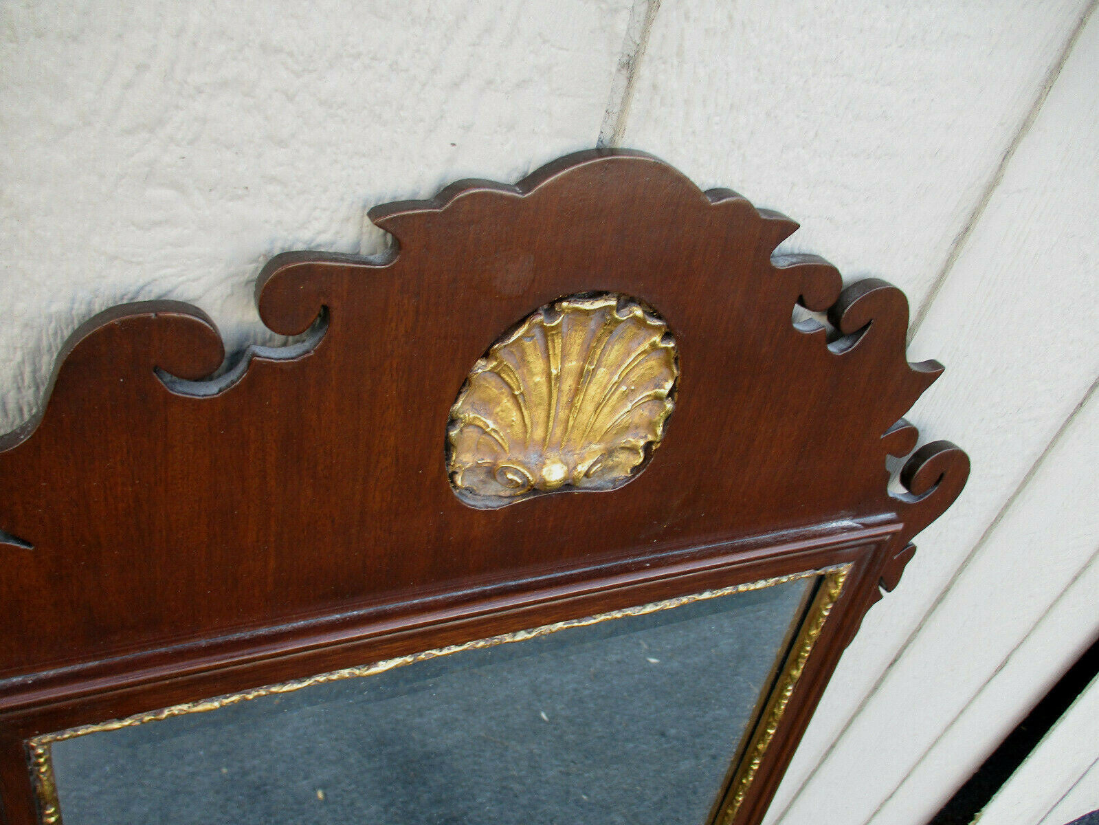 62879 FRIEDMAN BROTHERS Chippendale Mahogany Beveled Mirror