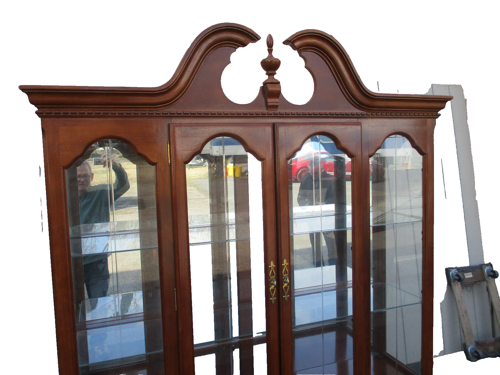 62968  Mahogany 2 pc. Curio China Cabinet