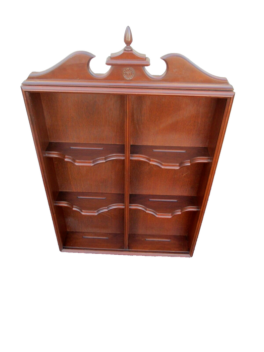 63840   Solid Mahogany Whatnot Wall Shelf Curio