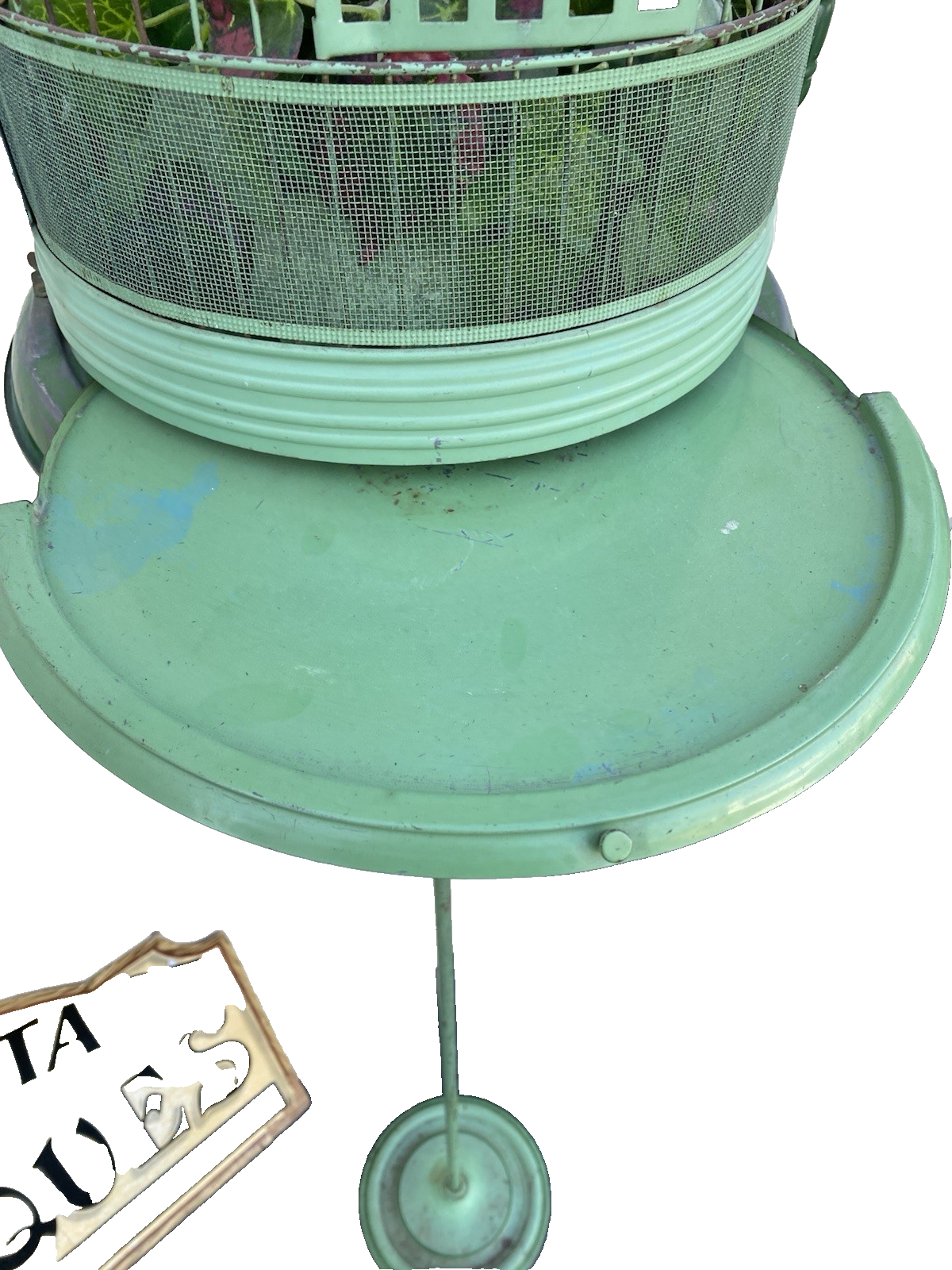 66536   Antique Iron Bird Cage on Stand