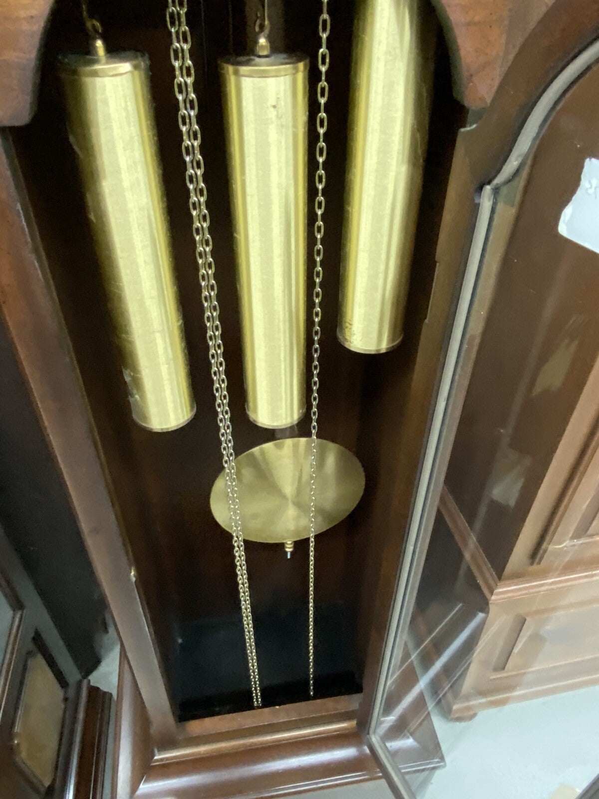 57046 TREND Mahogany Grandfather Clock Good Working Condition.