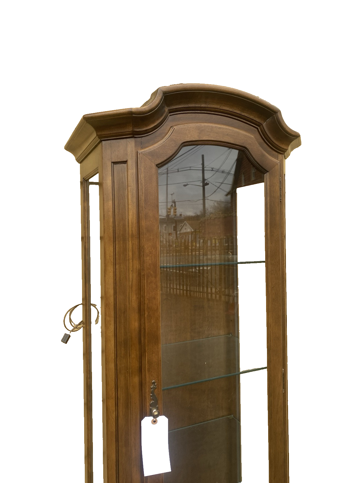 65693 ETHAN ALLEN Maple Curio China Cabinet