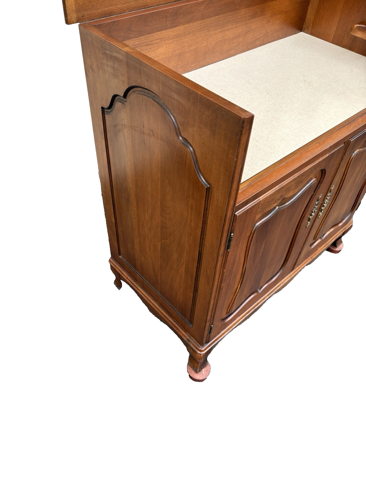 66666 Cherry Lift Top Bar Cart Server Liquor Cabinet