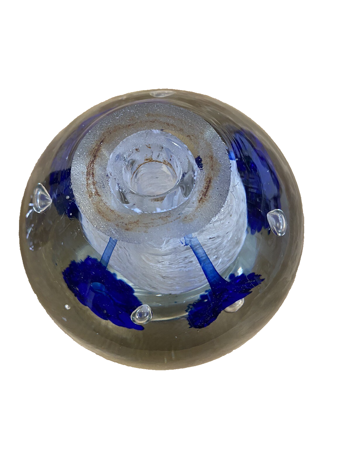 COL WW:      PAIR of  Hand Blown Paperweight  s or Candle Stick Holder s