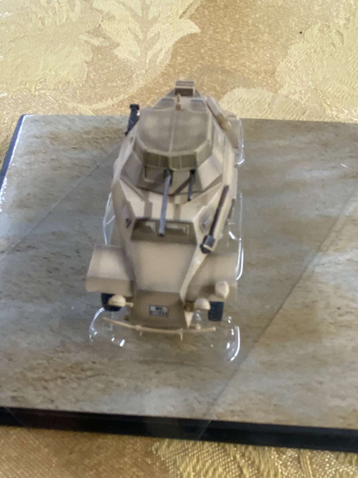 ES 50: Grouping of    4 Miltary  Tanks in Showcase    4 3/4" x 3 3/4" x 2 1/2"H