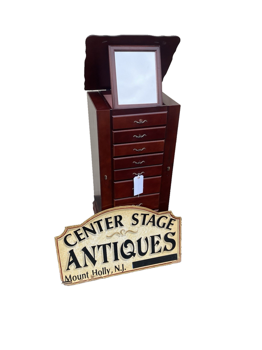 66259 Modern Jewelry Cabinet Display Curio with Mirror