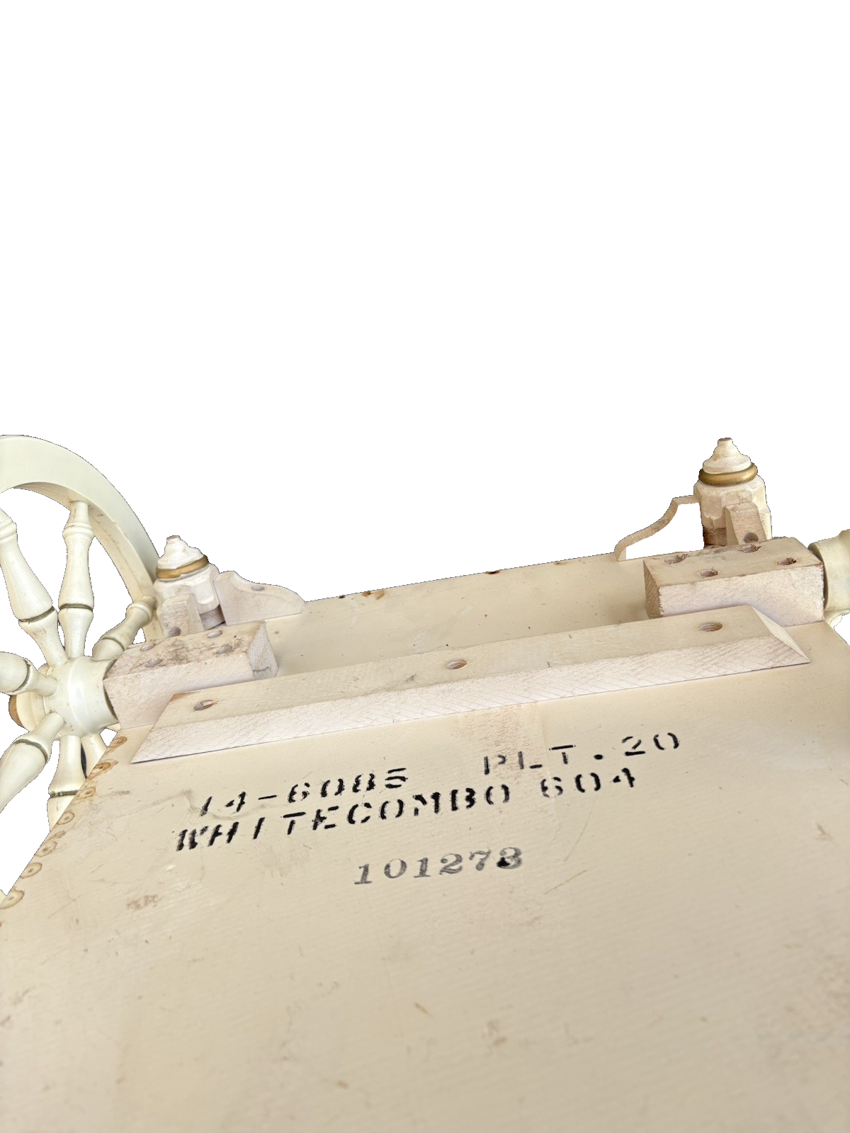 66692  ETHAN ALLEN Stenciled Tea Cart Rolling Dropside Cart