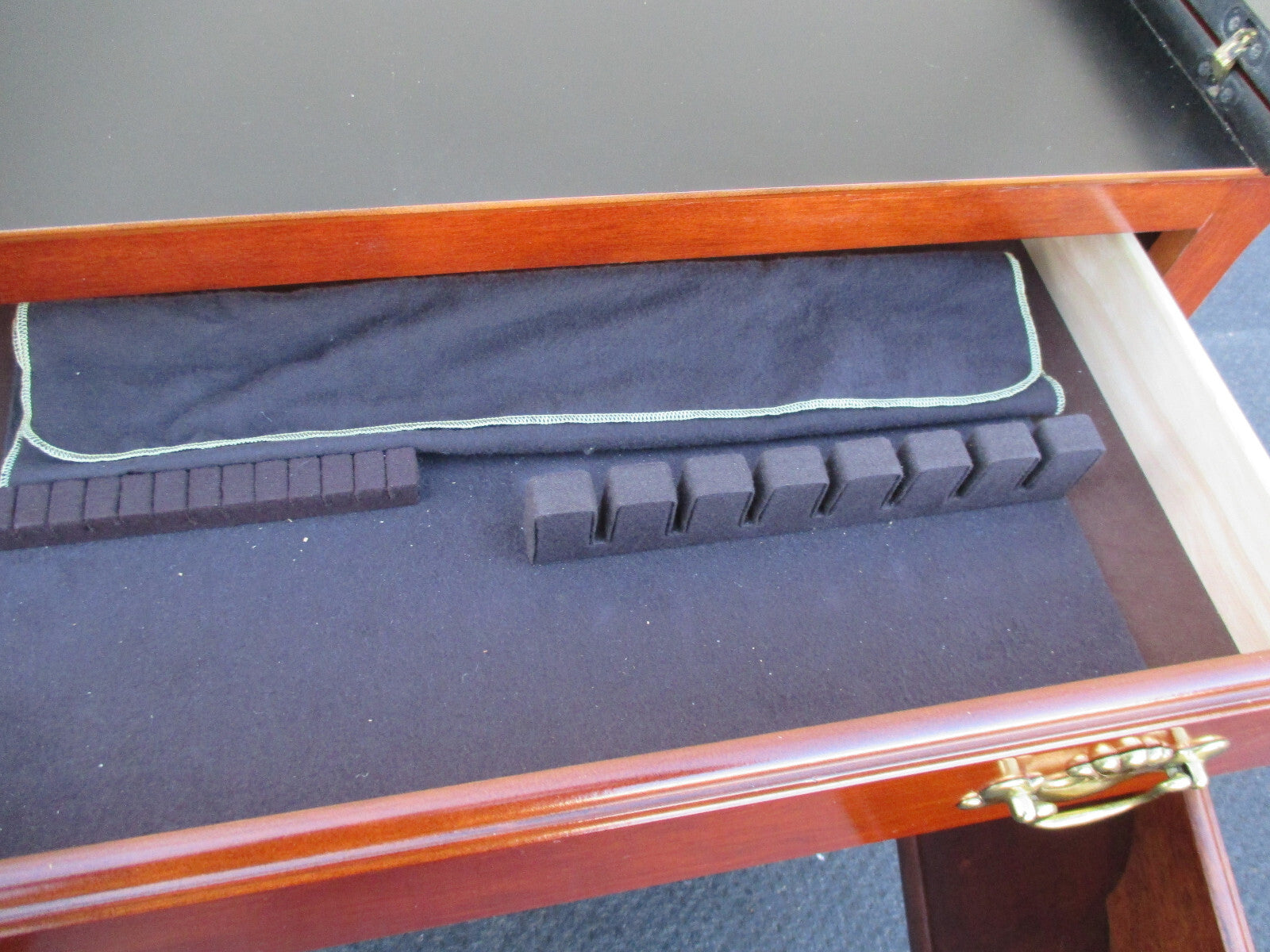 63966 Mahogany Bar Cart Server Cabinet Flip Top 