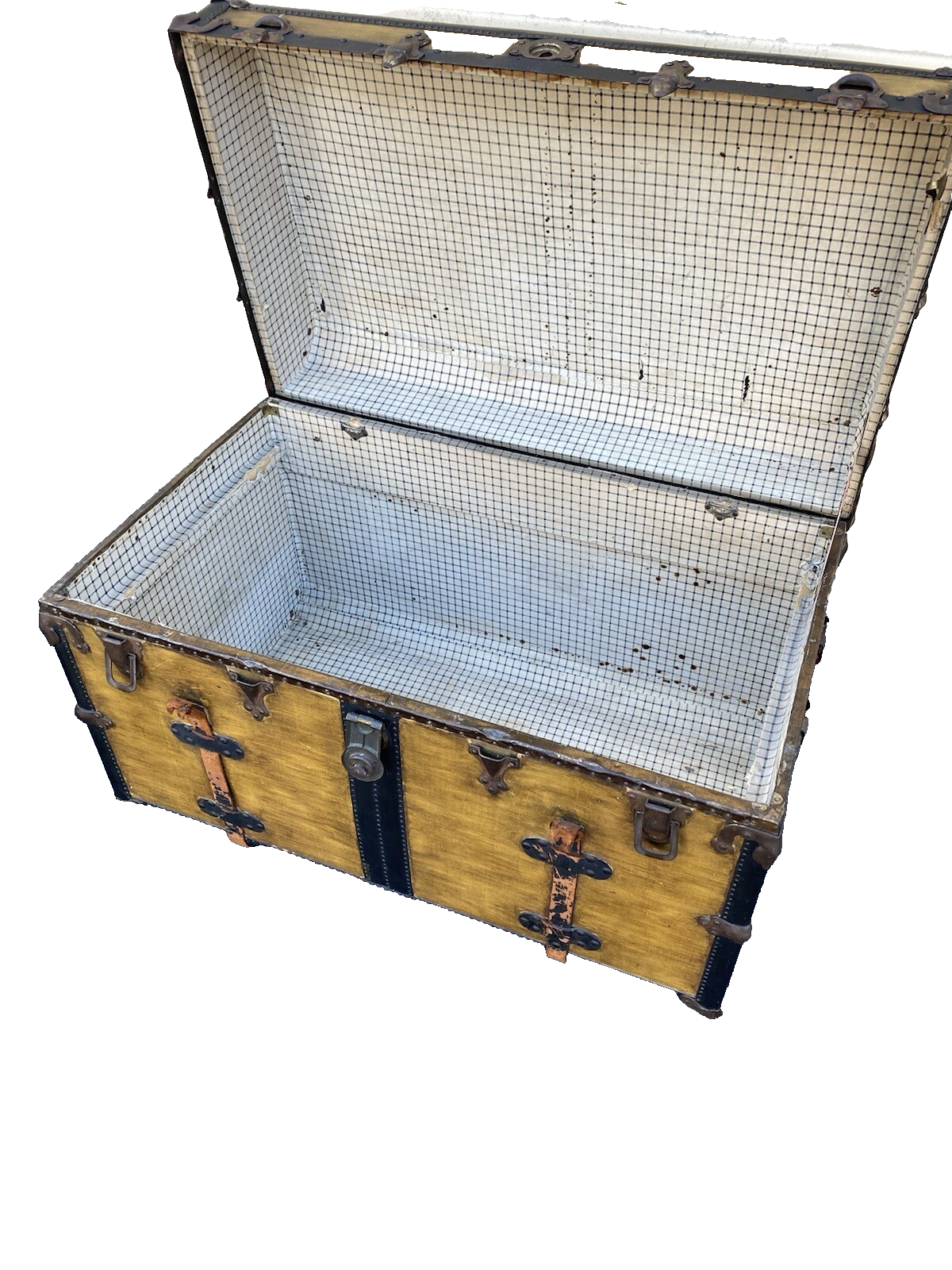 65593 Large Vintage Storage Blanket Hope Chest Trunk