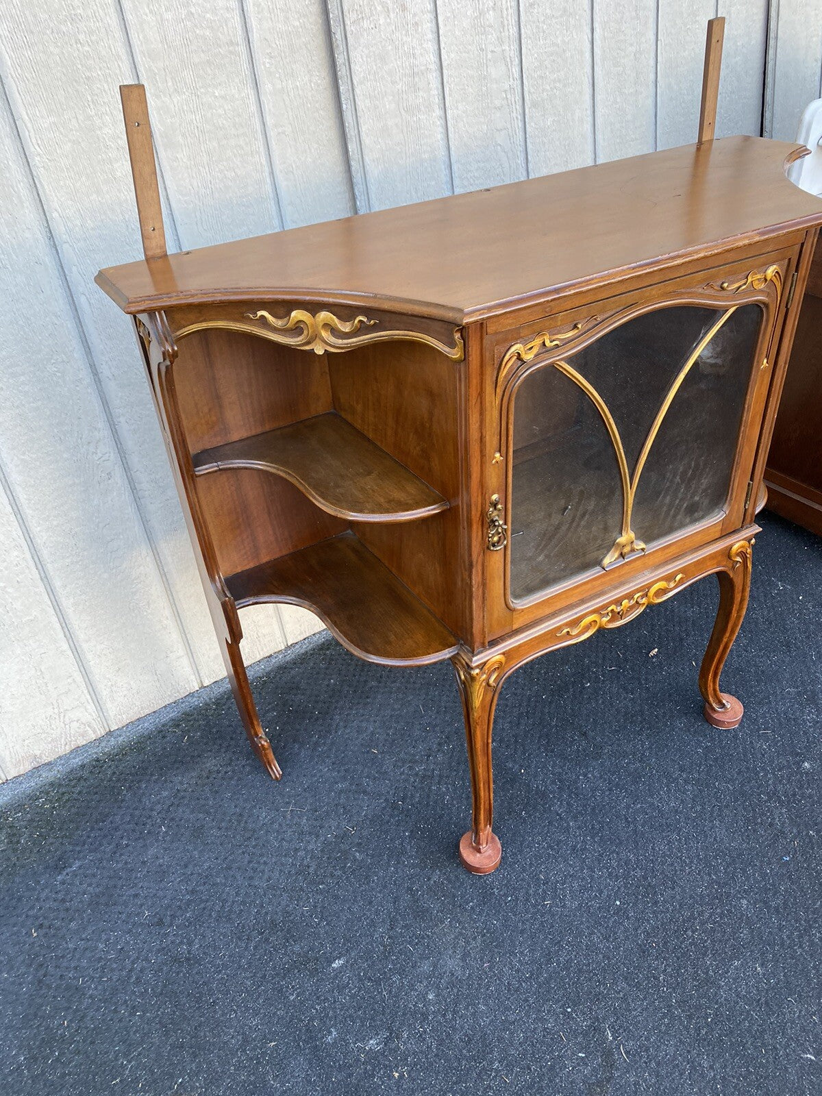 64662  Victorian Fabulous Art Nouveau Etergie Curio Cabinet Display Cabinet