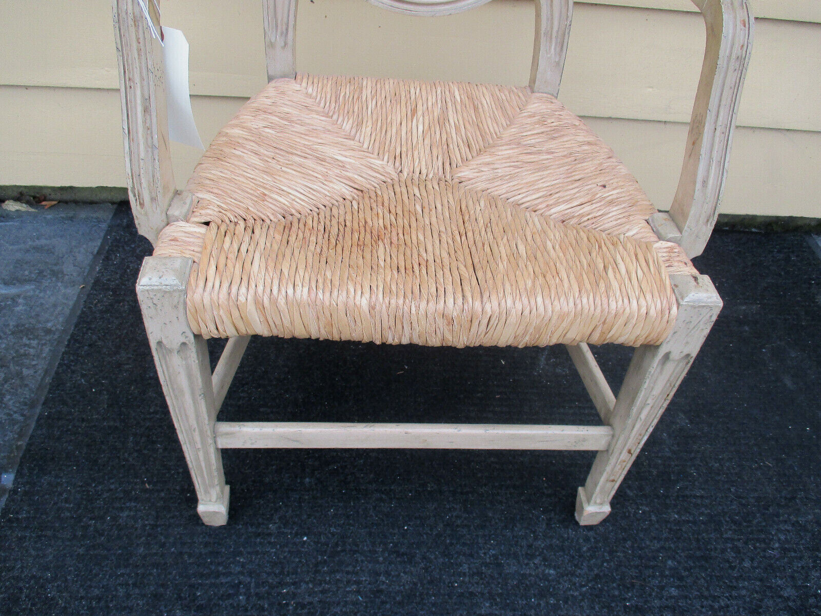 58315 Decorator  Romantic Shabby Rush Seat Arm Chair