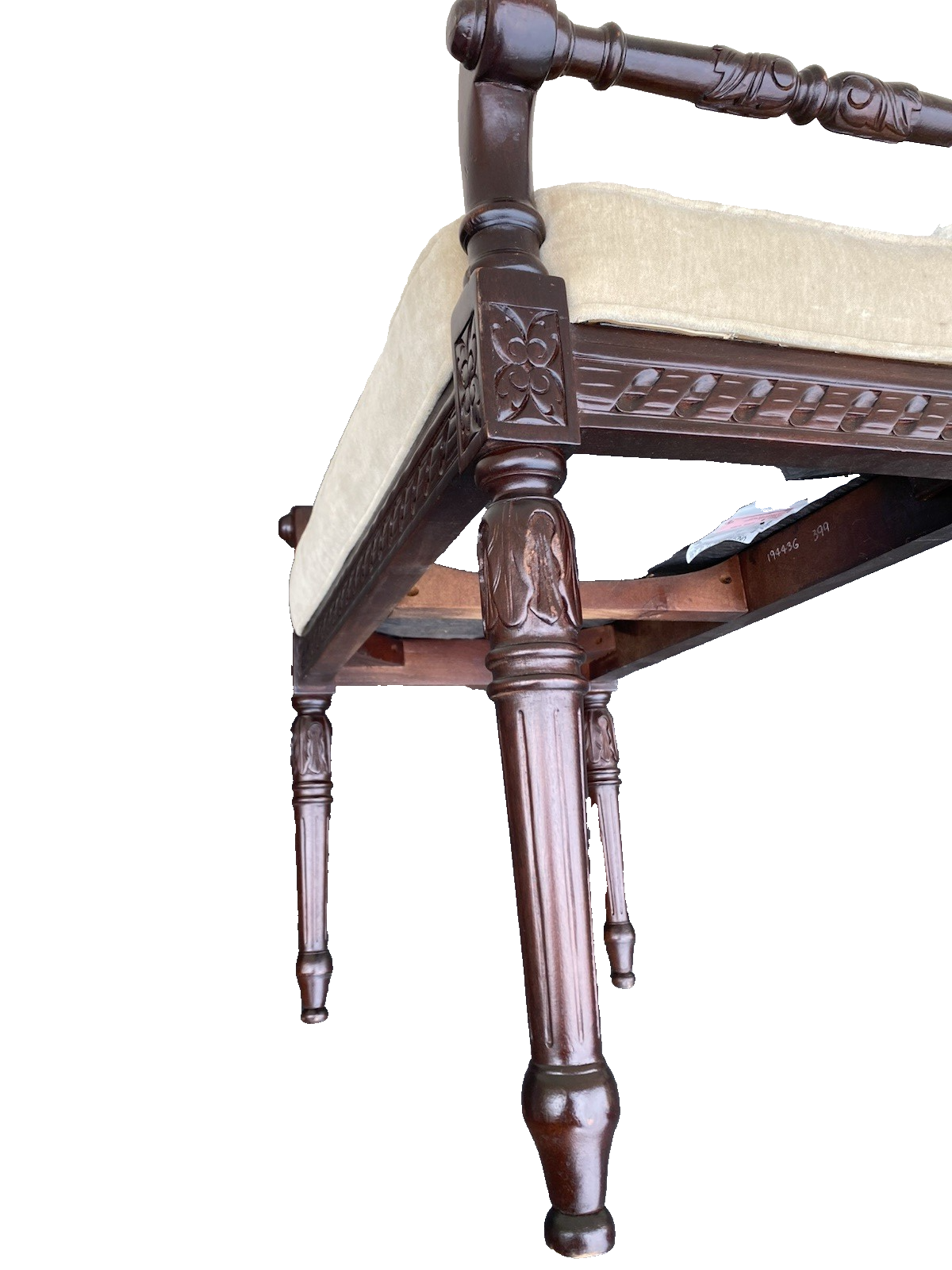 66460 Mahogany SAM MOORE Vanity Bench Ottoman Stool Window Bench