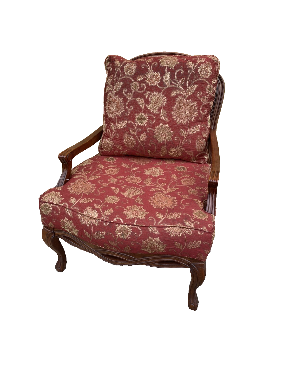 65401   Mealeys Furniture French Country Bergere Armchair w/ Stool