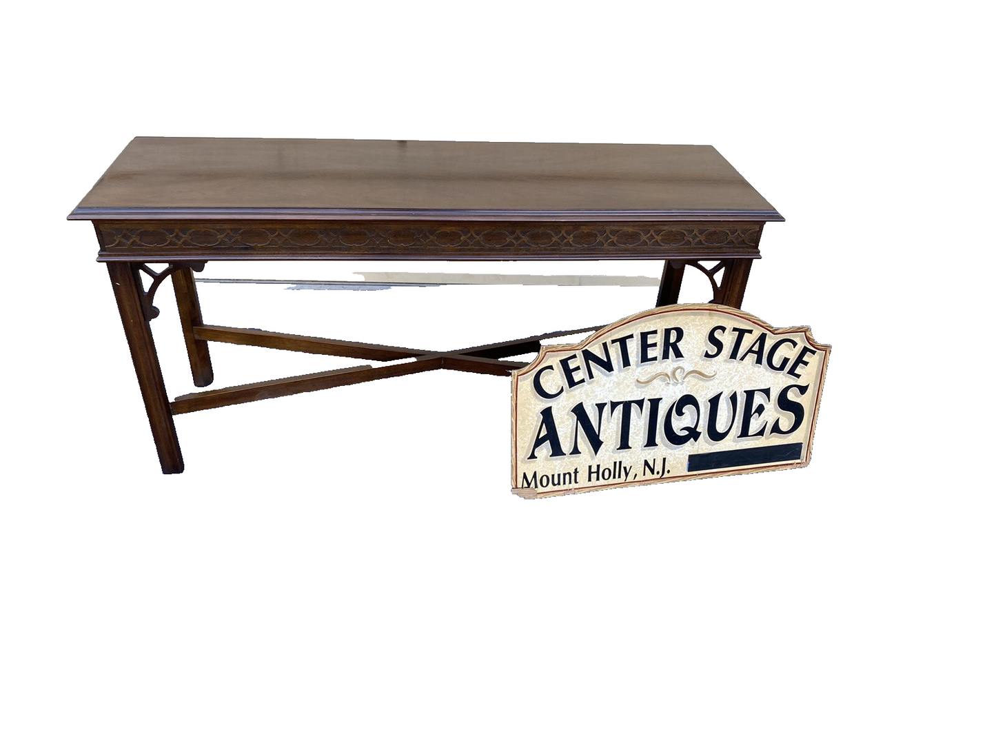 65821   18th Century Drexel Mahogany  Console Library Table