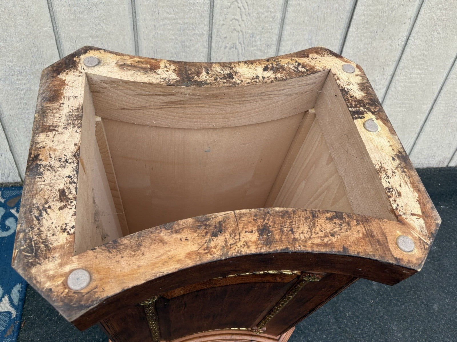 66824  Pair SOLID WOOD Decorator Plant Pedastal Stand s