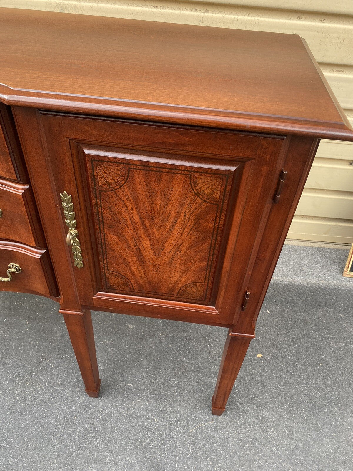 65830   Cherry Hepplewhite Buffet Sideboard Server Cabinet