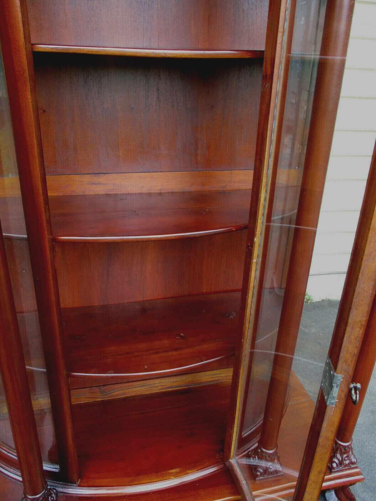 63159  Antique Victorian Mahogany China Cabinet Curio