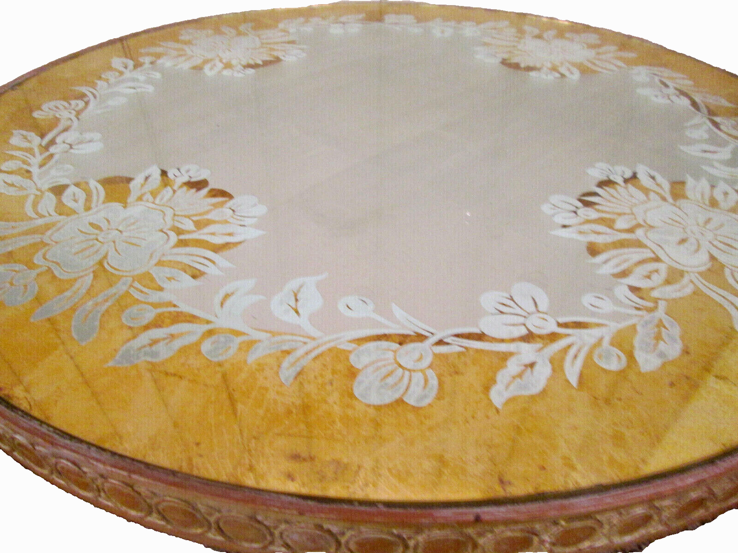 52831 Modern Decorator Mid Century Glass Top Decorator Table