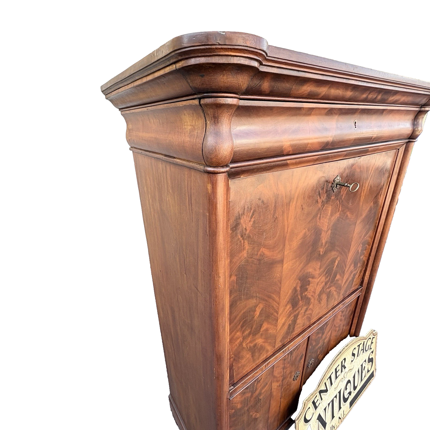 66985 SUPER RARE Drop Front Antique Desk