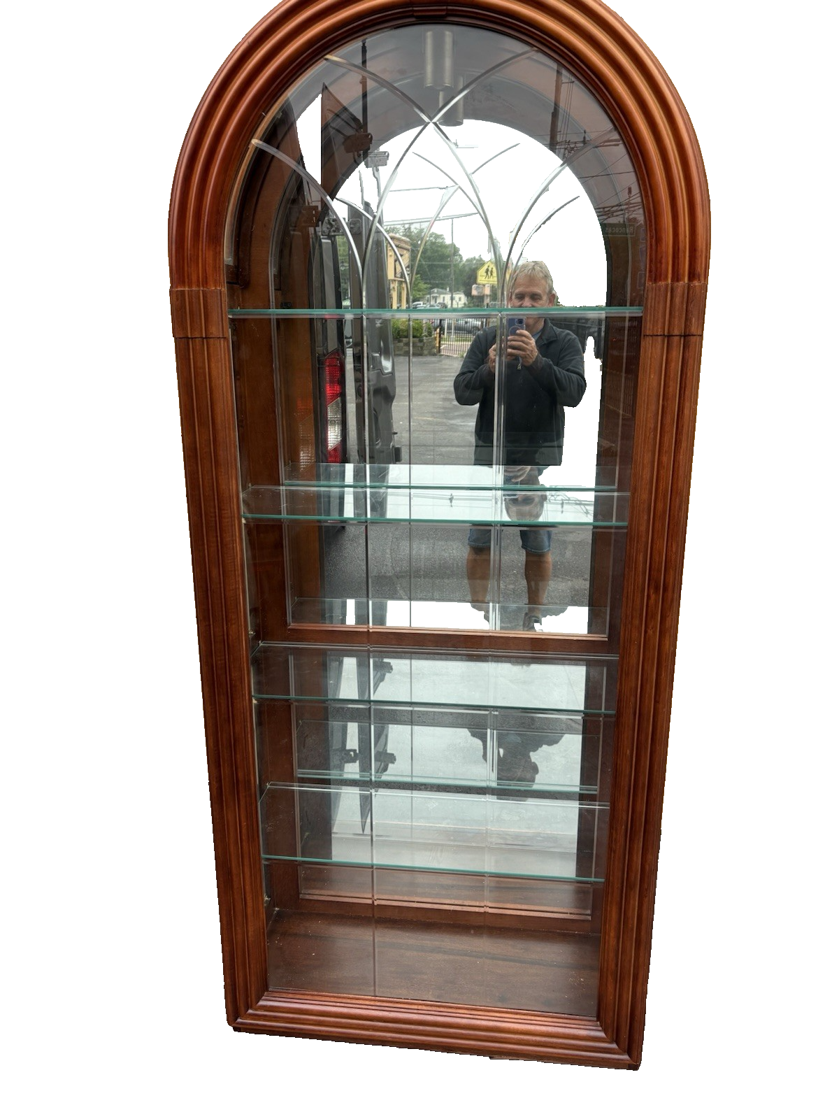 66655 Dome Top Mahogany China Cabinet Curio