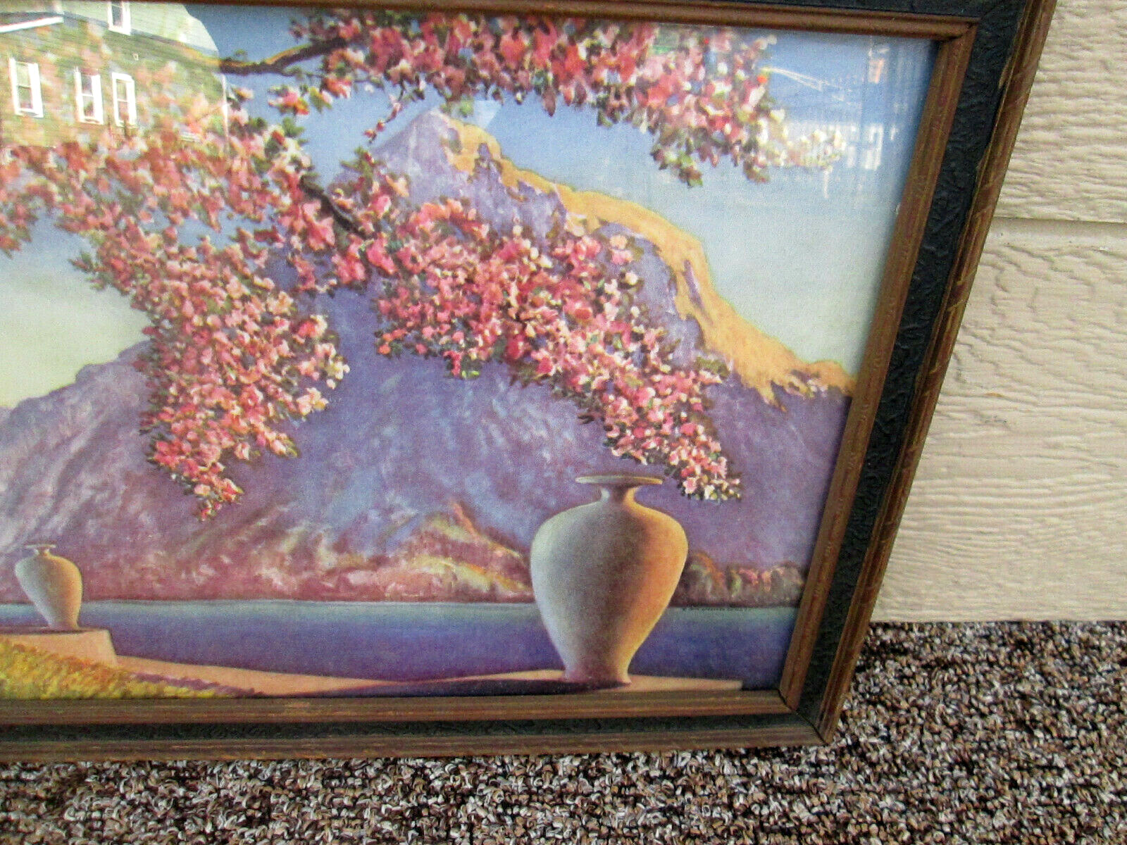 39728  Antique Reynard Print in Fancy Deco Picture Frame