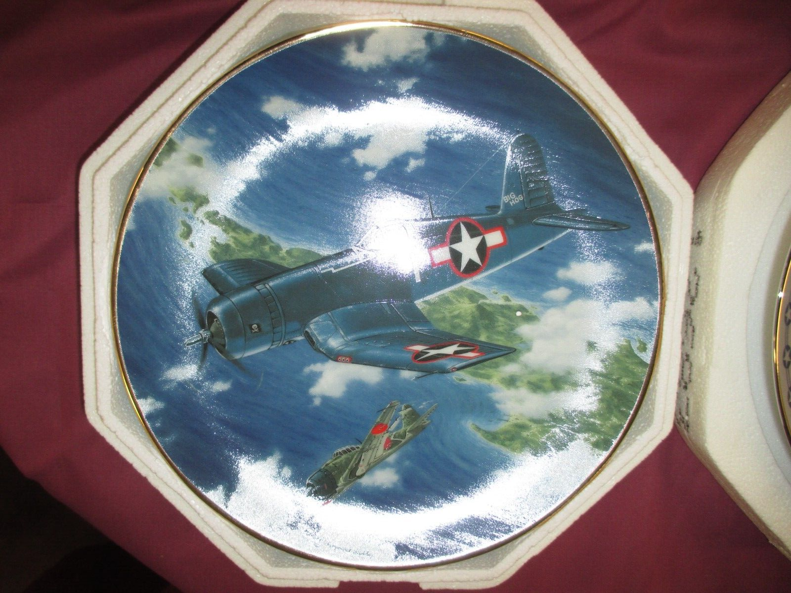 ES 05:    4 Collector  Military Plane  Franklin MInt Plates