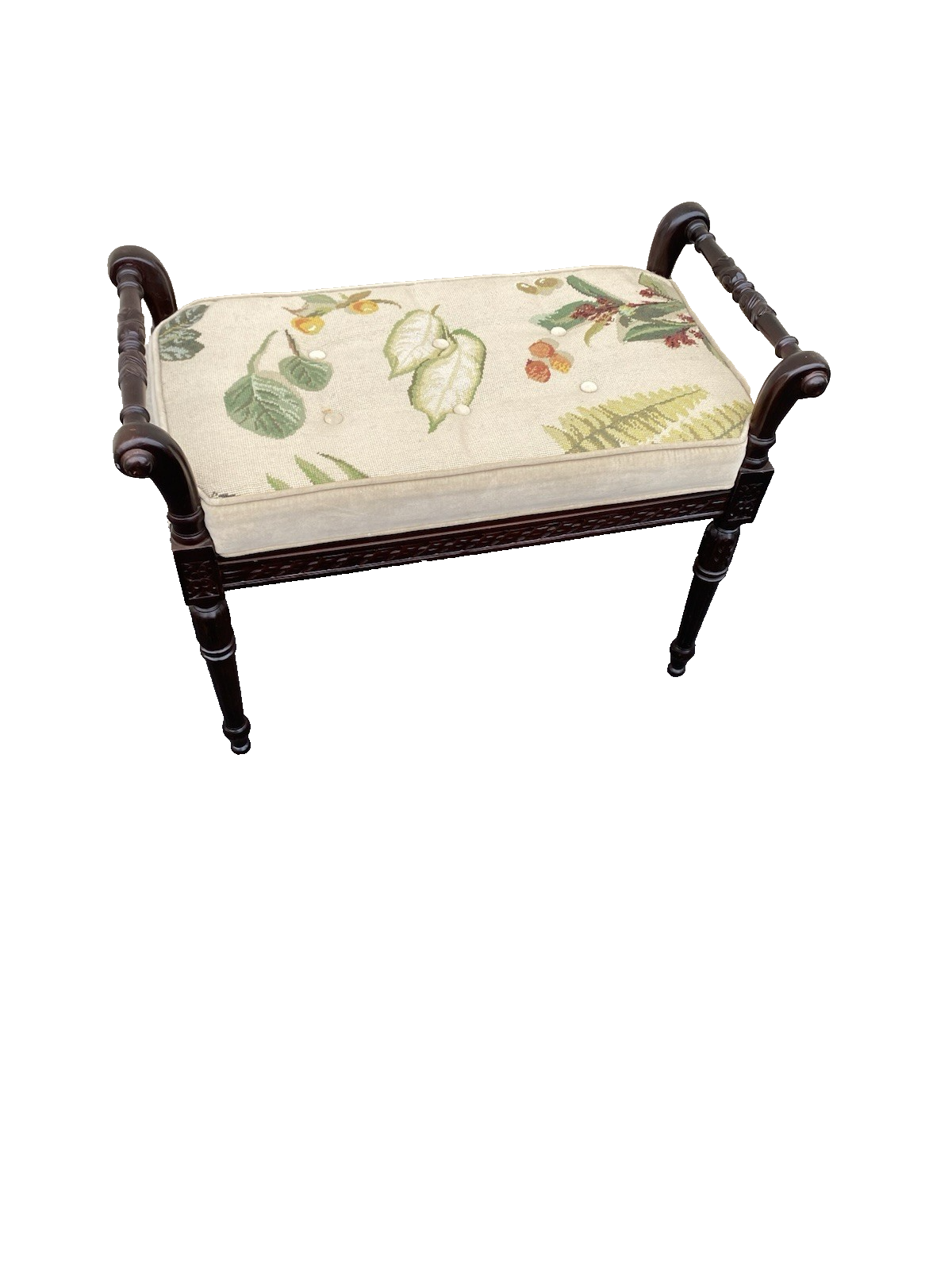 66460 Mahogany SAM MOORE Vanity Bench Ottoman Stool Window Bench