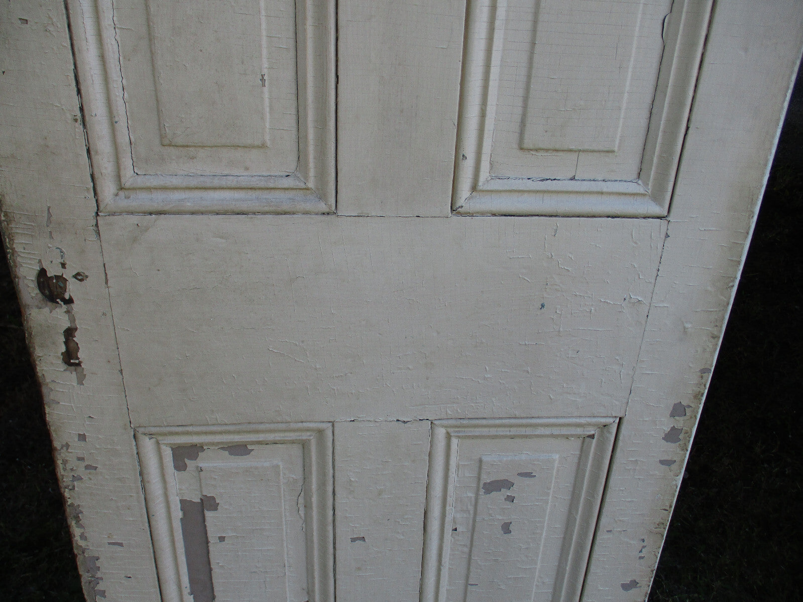 DOOR 08:    Antique  Raised Paneled Victorian Wood  Door 31" x 88 1/2"H