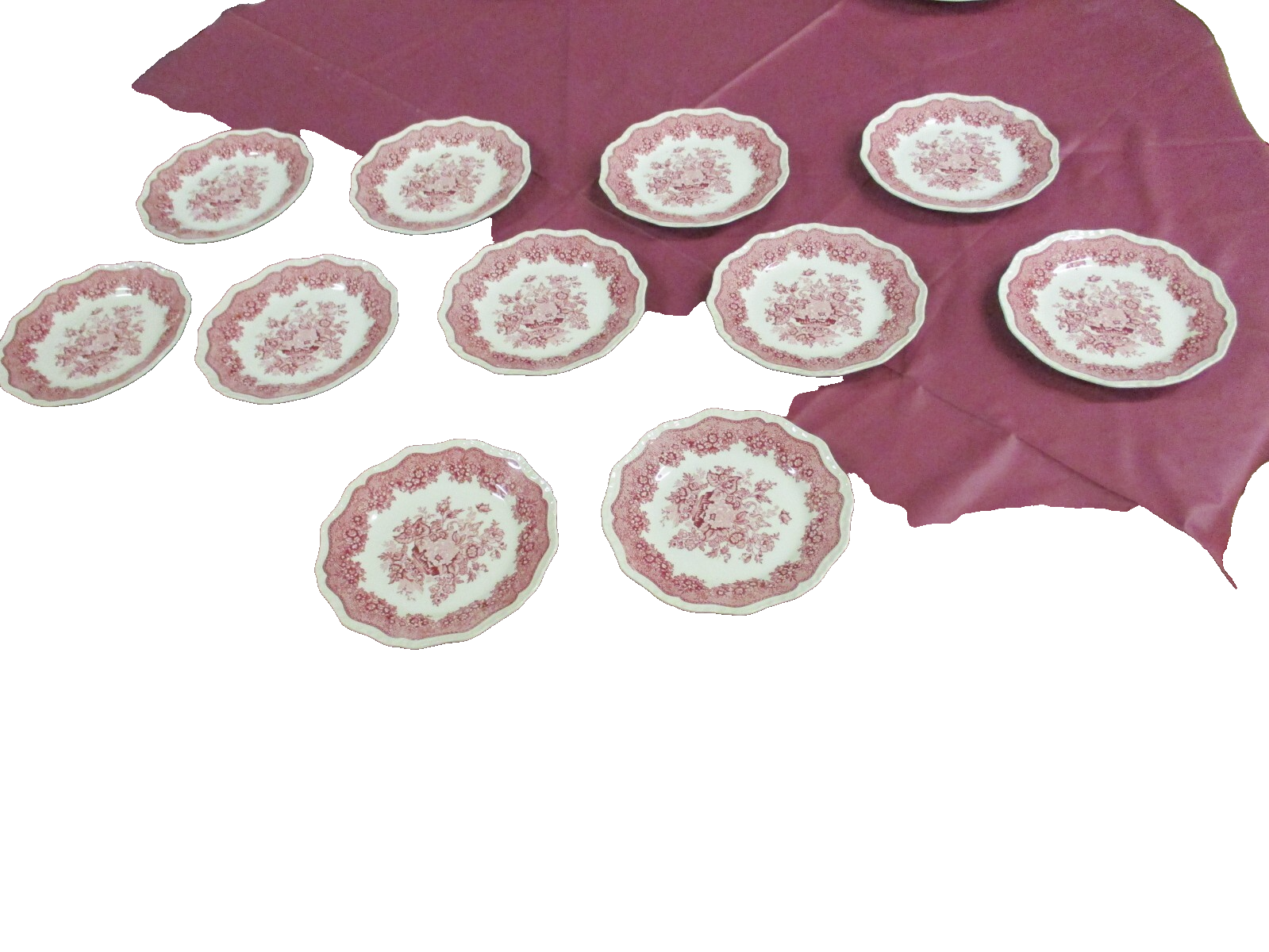 COL 01:       Set of  12 Mason ASCOT PATTERN 8" Ironstone Plates