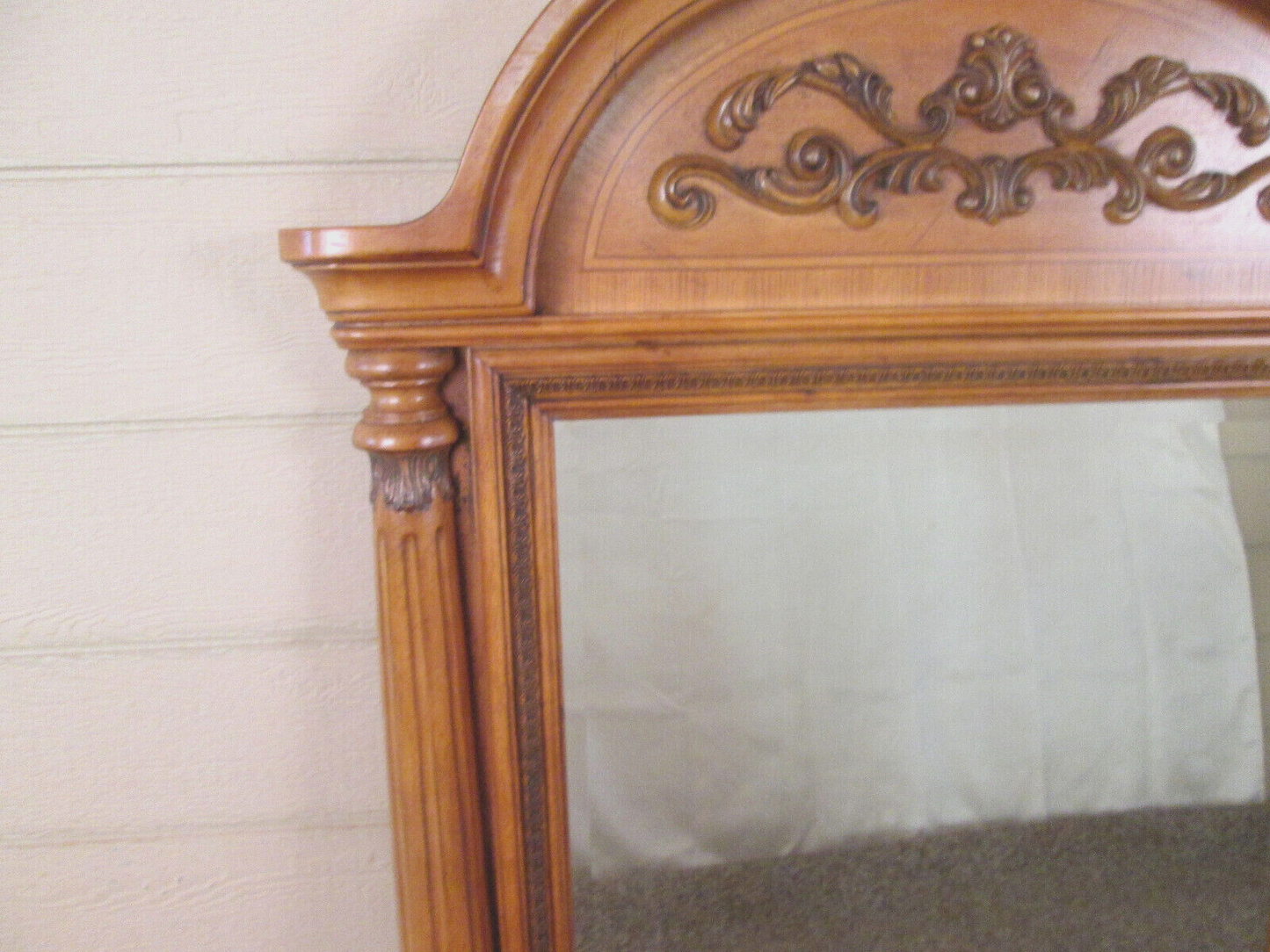 51590 Large Beveled Decorator Mirror in Fancy Picture Frame