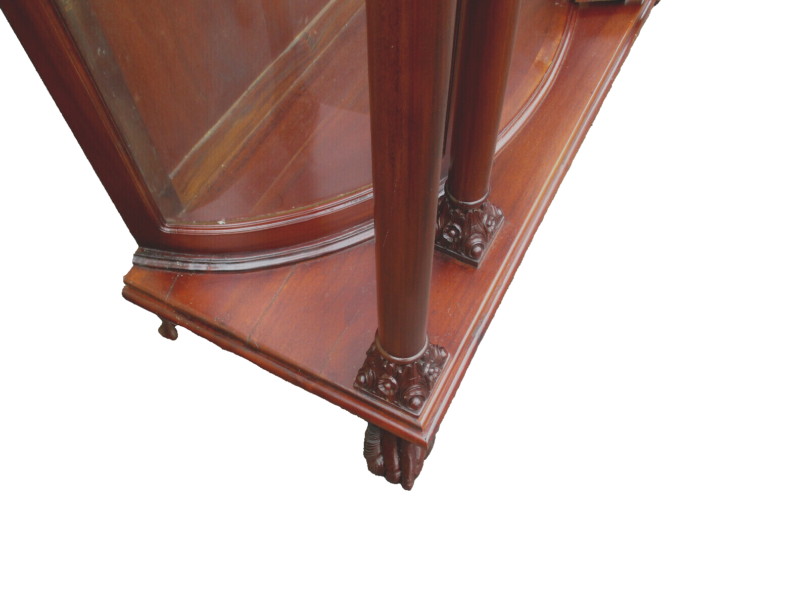 63159  Antique Victorian Mahogany China Cabinet Curio