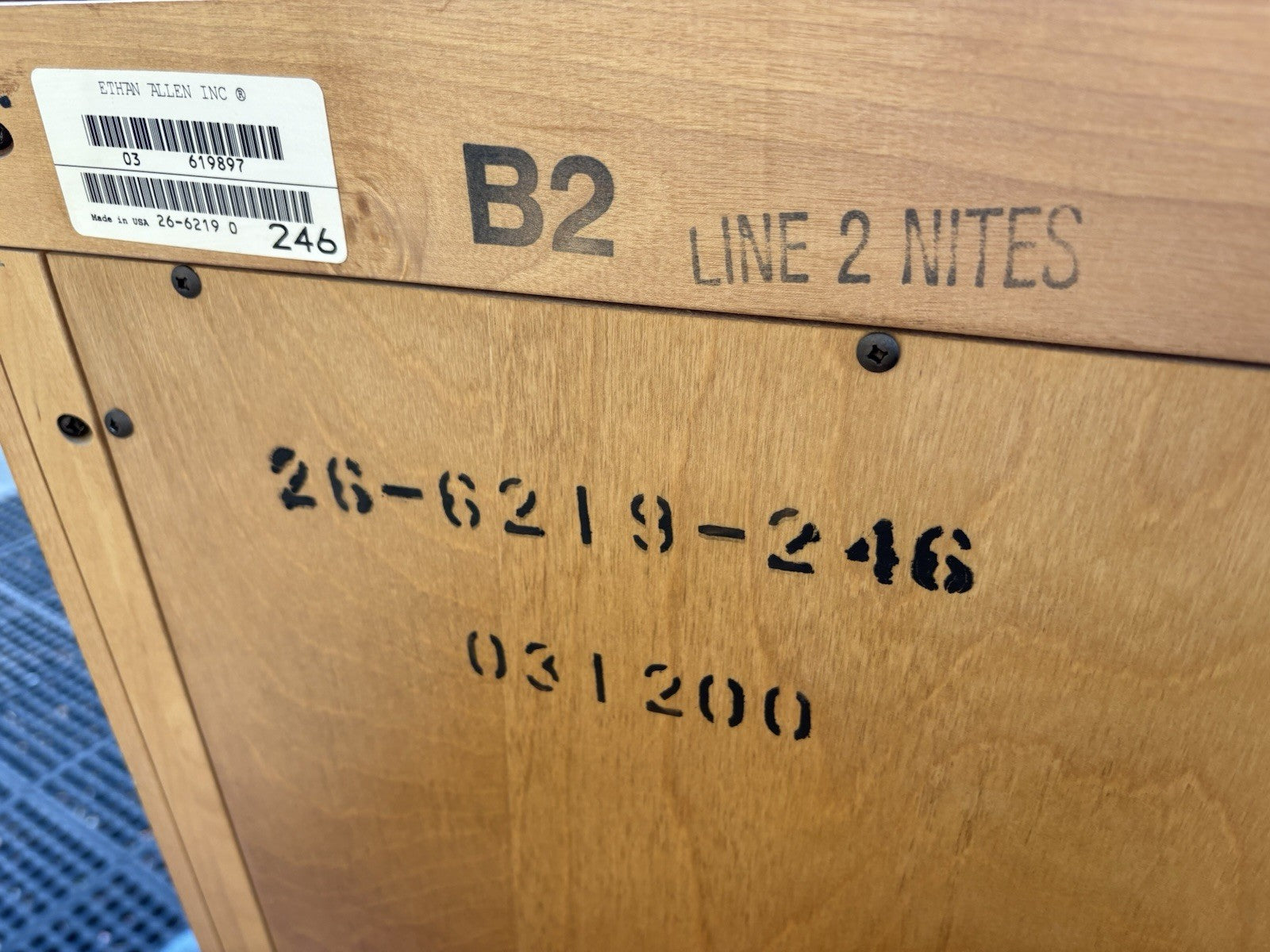 67124 French Country ETHAN ALLEN China Cabinet Curio