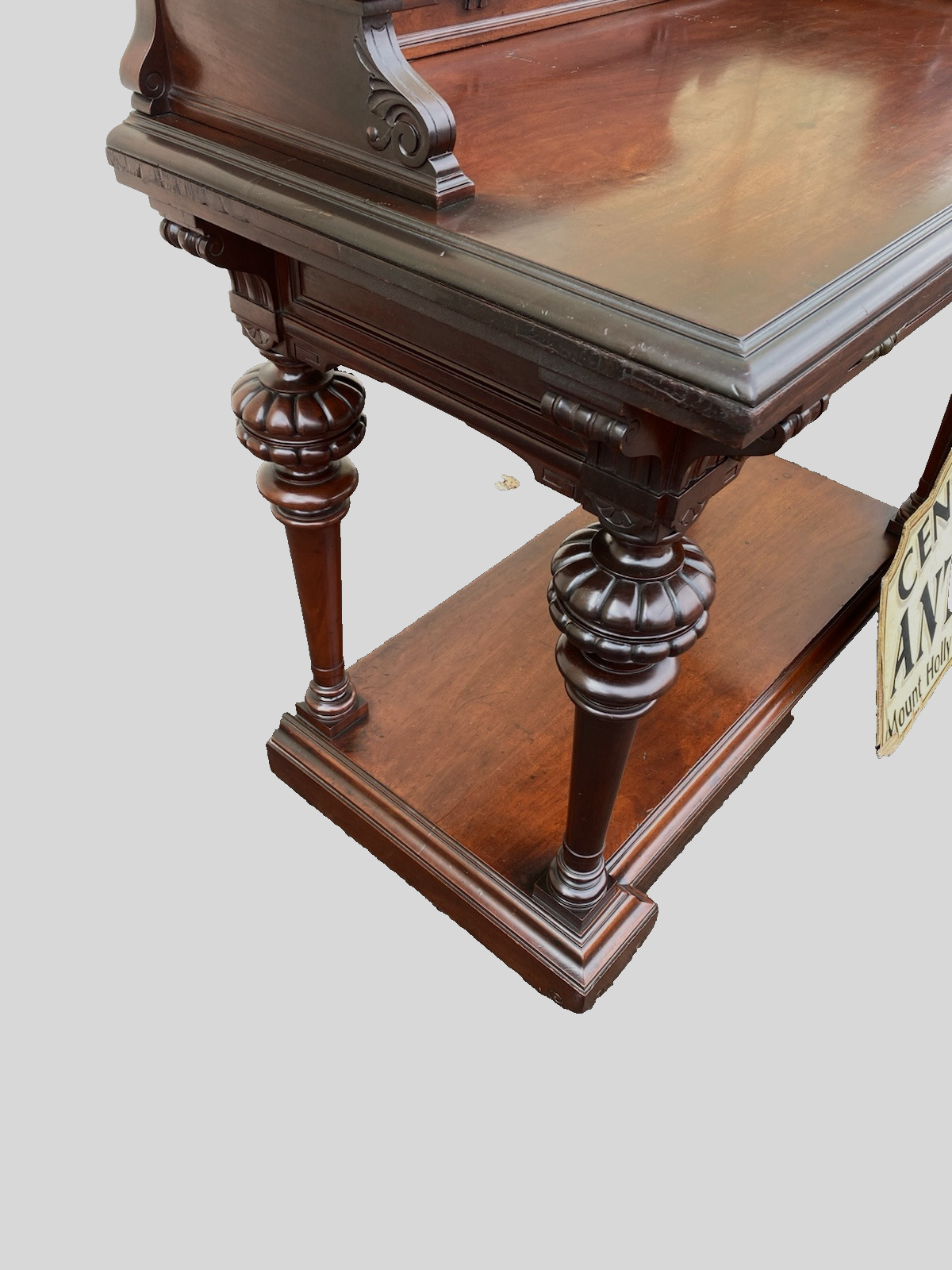 66371 Antique Victorian Mahogany Sideboard server cabinet