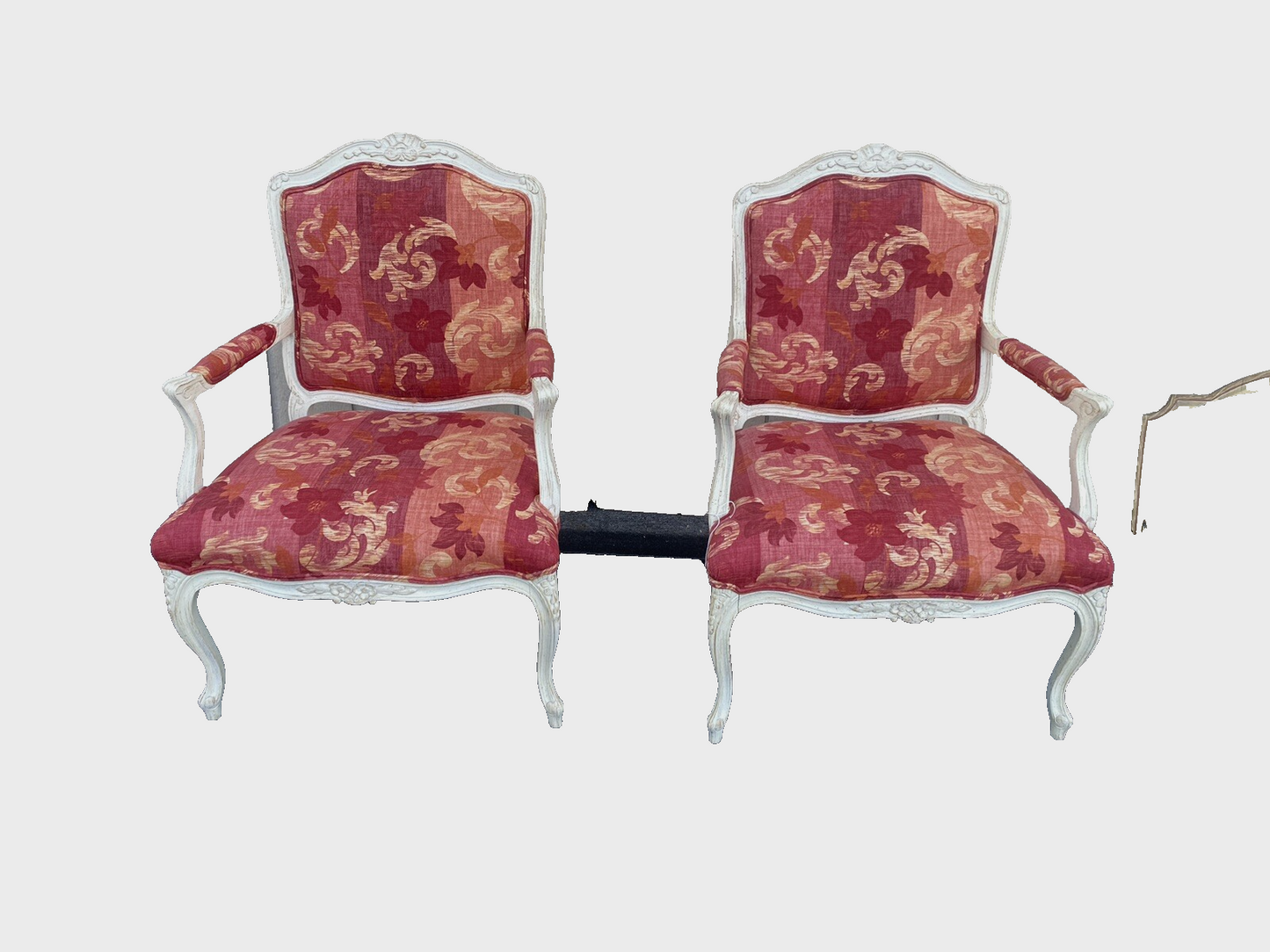 66230   Pair Louis XV Bergere Armchair Chair s Factory Finish